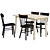 Norråker & Norraryd: Birch Black Dining Set 3D model small image 1