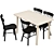 Norråker & Norraryd: Birch Black Dining Set 3D model small image 2