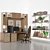 Modern Office Objects Set 3D model small image 1