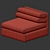 Sleek Modernistic Parallet Chair 3D model small image 3