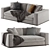 Minotti Hamilton 2-Seat Sofa 3D model small image 1