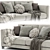 Modern Reversi 2-Seater Molteni & C Sofa 3D model small image 3