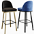 Modern Elegance: Juliettes Bar Stool 3D model small image 1