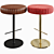 Italian Designer Leather Bar Stool 3D model small image 1
