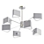 Stylish Freya FR5040PL Chandelier 3D model small image 1