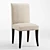 Elegant Nailhead Upholstered Chair 3D model small image 1