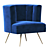 Italian Lounge Chairs: Adesso Imports 3D model small image 1