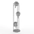 Vintage Industrial Floor Lamp Alexander 3D model small image 4