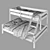 Versatile JYSK VESTERVIG Bunk Bed 3D model small image 7