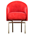Modern Bar Chair with Sleek Design 3D model small image 2