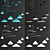Sleek Carbon North Pendant Lamps 3D model small image 2