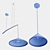Sleek Carbon North Pendant Lamps 3D model small image 6