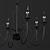 Black Candle Chandelier - 55381/5 3D model small image 4