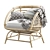 Stylish IKEA BUSKBO Rattan Armchair 3D model small image 5