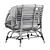 Stylish IKEA BUSKBO Rattan Armchair 3D model small image 7