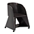 Giorgetti Folding Small Armchair 50250: Stylish and Convenient Foldable Chair 3D model small image 1