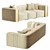 Luxury Italian Luz Sofa | Refined Glamour 3D model small image 2