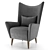 Nosta Armchair- Contemporary Comfort 3D model small image 2