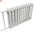 Antique White Cast Iron Radiator 3D model small image 2