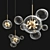 Bubble Spike Glass Chandelier 3D model small image 1
