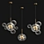 Bubble Spike Glass Chandelier 3D model small image 3