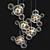 Spiked Bubble Glass Chandelier 3D model small image 1