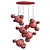 Spiked Bubble Glass Chandelier 3D model small image 4