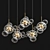 Title: Spiked Glass Bubble Chandelier 3D model small image 1