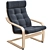 Poäng Light Green Chair: Modern Comfort for Your Home 3D model small image 2
