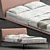 Bend Fabric Bed: Versatile Style 3D model small image 1
