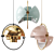 Sleek Multi-Lite Pendant Lamp 3D model small image 1