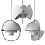 Sleek Multi-Lite Pendant Lamp 3D model small image 3