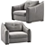 Modern Sorento Armchair: Tanagra's Stylish Addition 3D model small image 1