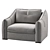 Modern Sorento Armchair: Tanagra's Stylish Addition 3D model small image 4