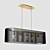 Sleek Linara 5-Light Brass Chandelier 3D model small image 1