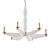 Elegant Alabaster Brass Chandelier 3D model small image 1