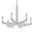 Elegant Alabaster Brass Chandelier 3D model small image 2