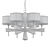 Elegant Alabaster Chandelier: John Richard 3D model small image 2