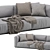 Modern Poliform Shangai 3 Seat Sofa 3D model small image 5
