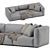Modern Poliform Shangai 3 Seat Sofa 3D model small image 6
