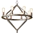 Sleek Archer Chandelier 3D model small image 1