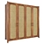 Rustic Rattan Wardrobe: Stylish Storage Solution 3D model small image 2