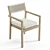 Mahogany Rope Dining Chair: Coastal-inspired Elegance 3D model small image 5