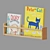 IKEA Kids Room Set: Activity Table, Stool & Wall Storage 3D model small image 3