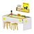 IKEA Kids Room Set: Activity Table, Stool & Wall Storage 3D model small image 8