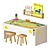 IKEA Kids Room Set: Activity Table, Stool & Wall Storage 3D model small image 11