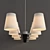 Elegant Brass Linear Chandelier 3D model small image 2