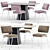 Elegant Sixty Chair & Hey Gio Extending Table 3D model small image 1