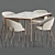 Elegant 2012 Dining Set 3D model small image 3