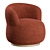 Modernist Luxury: Jardan Joy Armchair 3D model small image 5